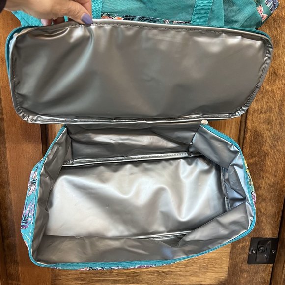 **3/$27** Zip Mesh Tote Insulated Cooler Compartment Wet Storage Beach Bag EUC - Picture 5 of 8